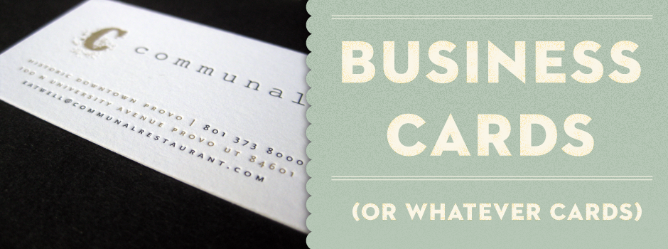 Letterpress Business Cards