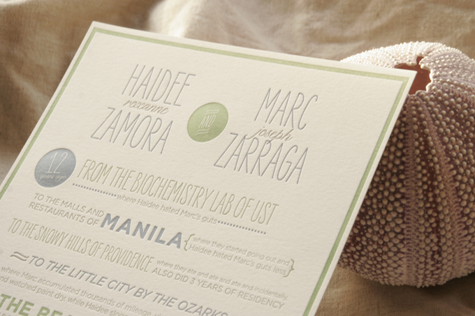 Haidee & Marc | Letterpress Wedding Invitations