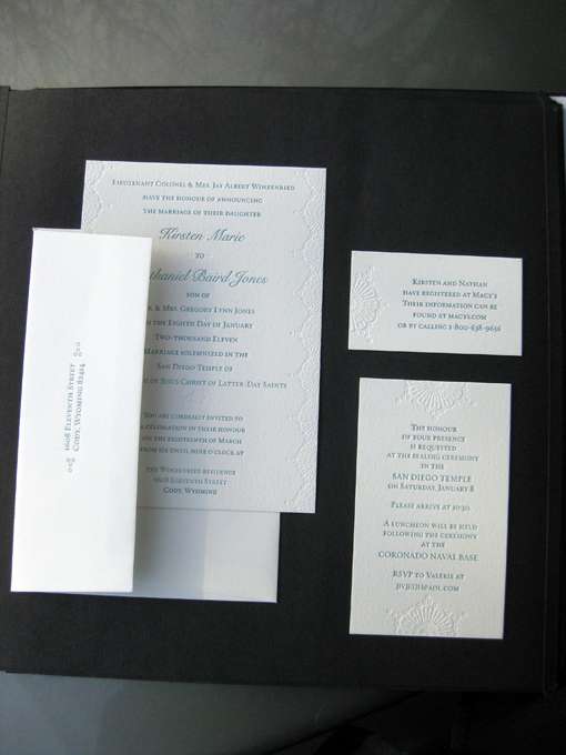 Kirsten & Nathaniel | Letterpress Wedding Invitations