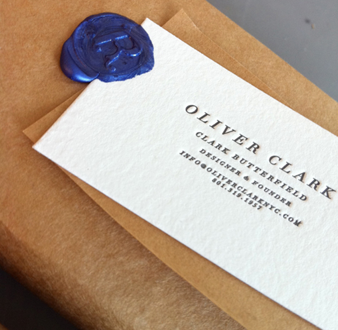 Oliver Clark | Letterpress Business Cards