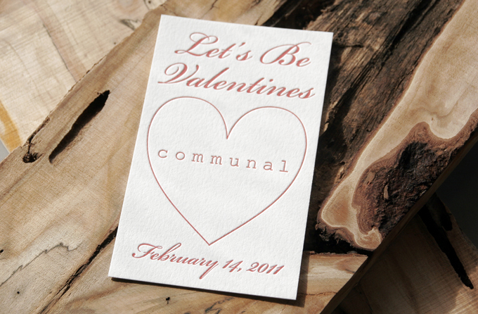 Communal | Letterpressed Valentine