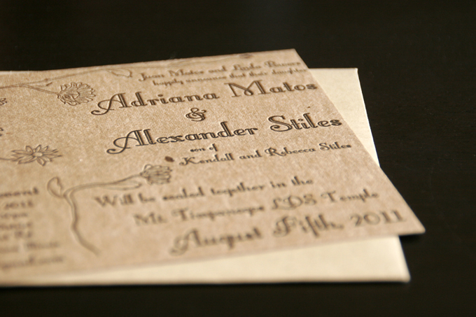 Adriana & Alex | Letterpress Wedding Invitations