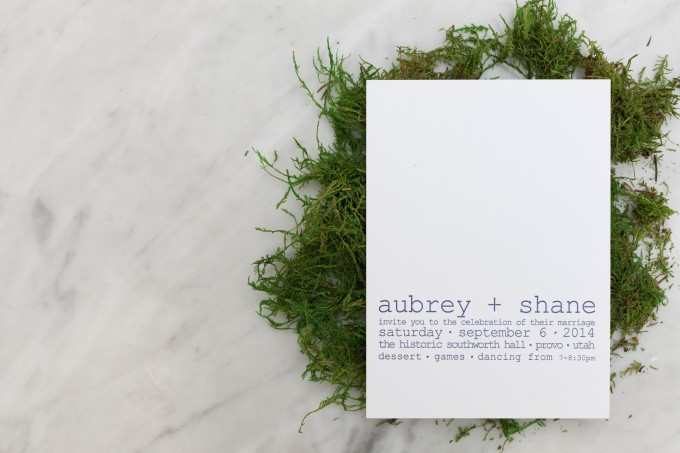 Aubrey & Shane | Letterpress Wedding Invitations