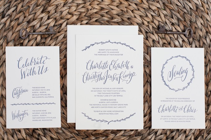 Charlotte & Christopher | Letterpress Wedding Invitation