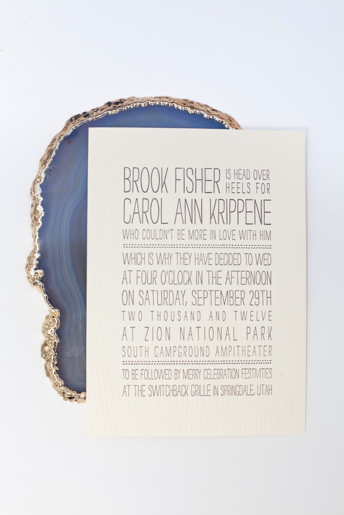 Carol & Brook | Letterpress Wedding Invitations